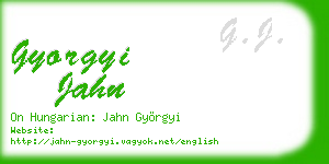 gyorgyi jahn business card